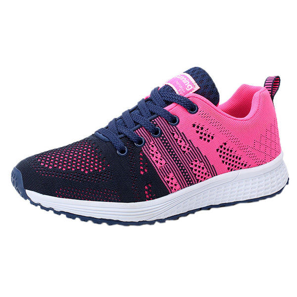 Women pink running sneakers